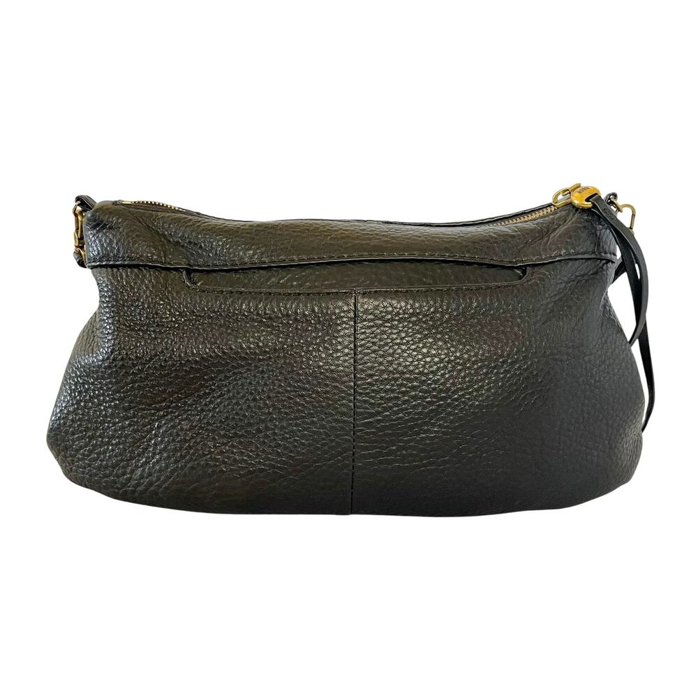 HOBO Birch Black Velvet Hide Leather Convertible Crossbody Wristlet Shoulder Bag - Picture 3 of 8